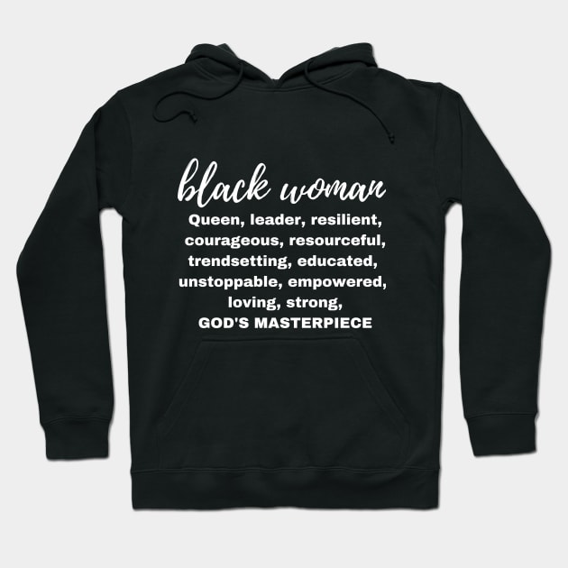 Black Woman (W) Hoodie by FarragoTees